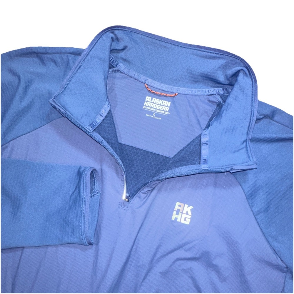 Alaskan Hardgear By Duluth Trading Quarter Zip Pullover Blue Performance Large